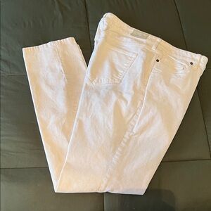 Lands End White Corduroy Women’s Straight Leg Jeans